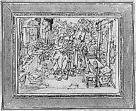 Vanitas, Jan van der Straet, called Stradanus (Netherlandish, Bruges 1523–1605 Florence), Pen and brown ink, brush and gray wash over traces of black chalk.  Laid down on a cardboard mount with black, brown and gold framing lines