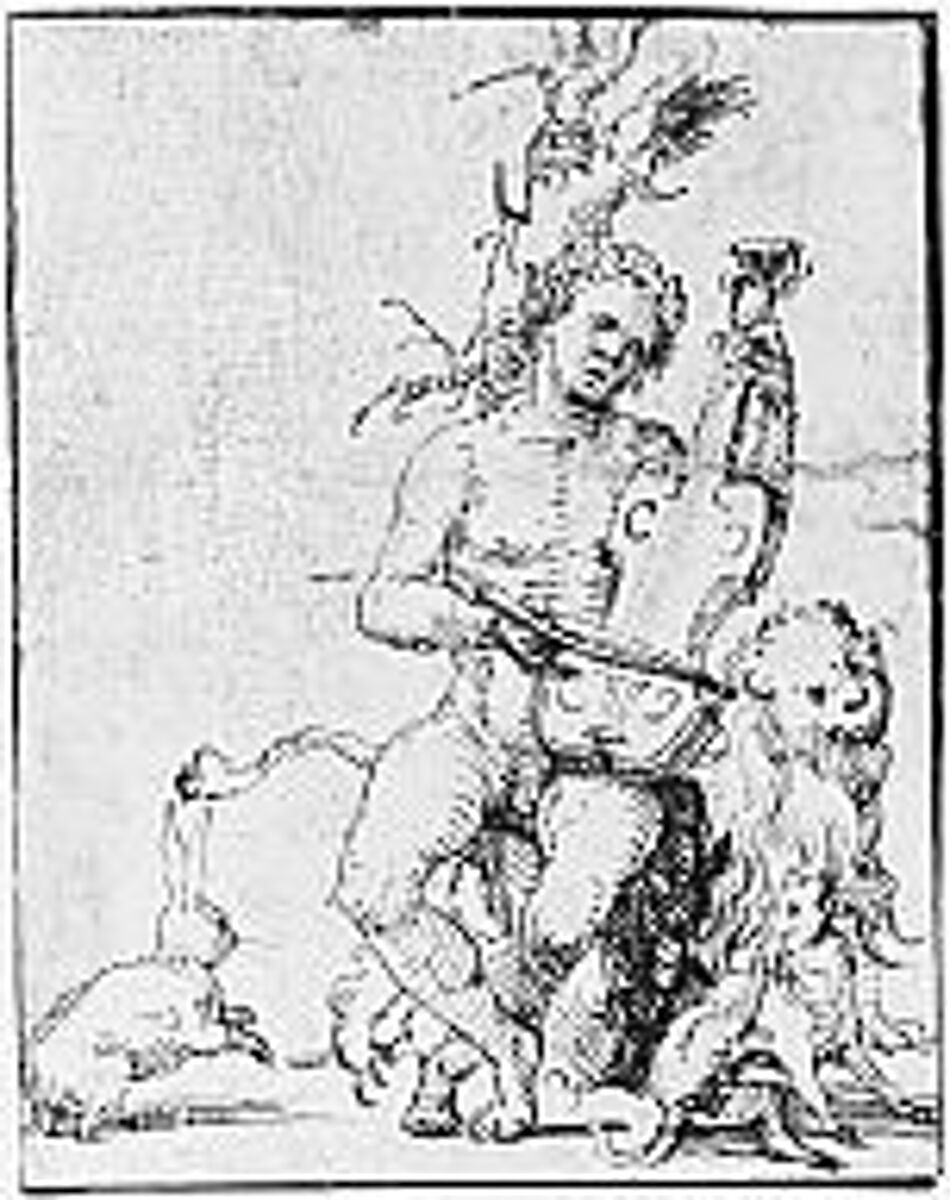 Orpheus Playing to the Animals, Anonymous, German, 16th century (Nuremberg), Pen and black ink