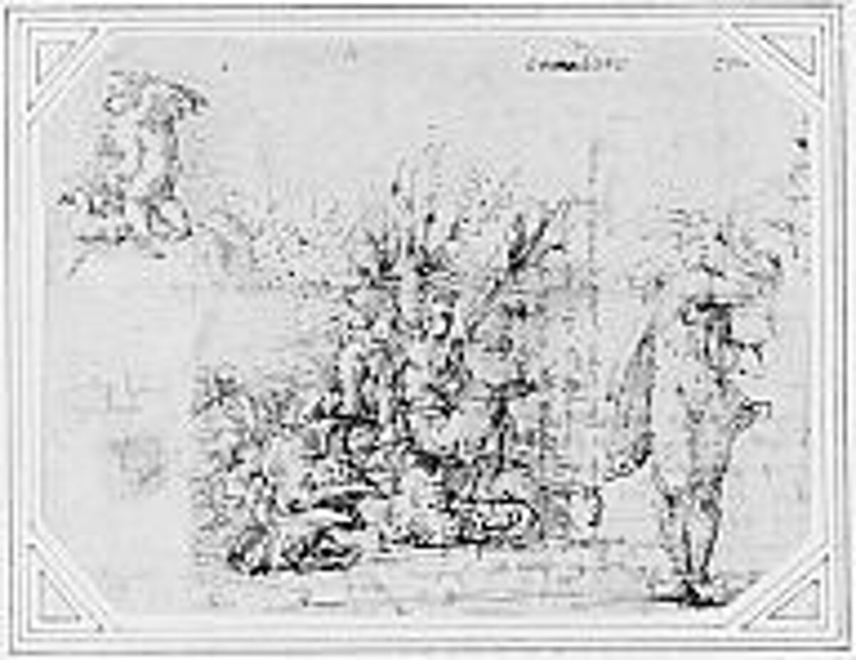 Allegory of Peace, Anonymous, German, 16th century ?, Pen and brown ink