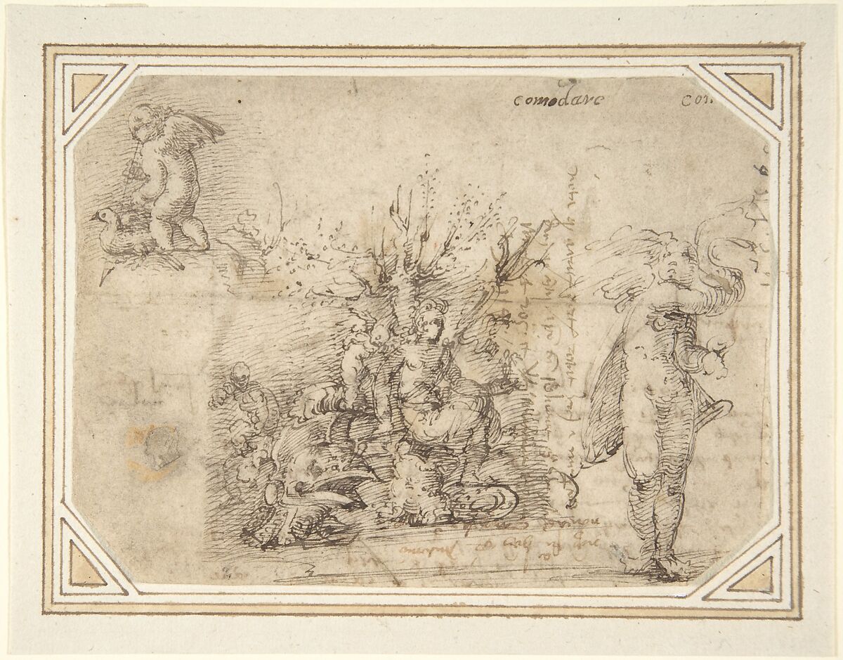 Allegory of Peace, Anonymous, German, 16th century ?, Pen and brown ink 