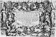 Design for a Frontispiece with the Medici Arms, Jan van der Straet, called Stradanus (Netherlandish, Bruges 1523–1605 Florence), Pen and brown ink, brush and blue wash, heightened with white, incised for transfer; with collage