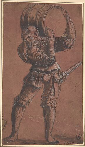 Landsknecht Carrying a Barrel