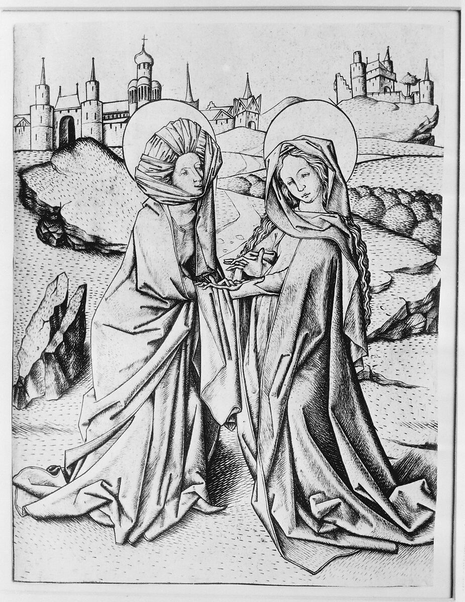 The Visitation, Master ES (German, active ca. 1450–67), Engraving
