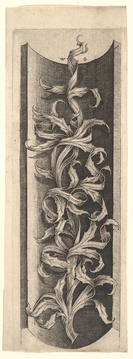 Foliate Ornament, Master W with Key (Netherlandish, active ca. 1465–90), Engraving 