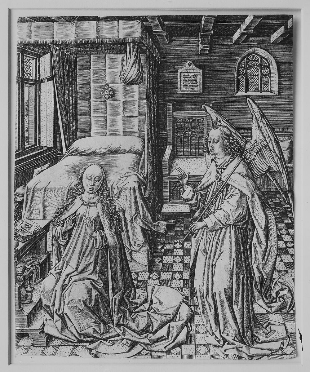 The Annunciation, Master FVB (Netherlandish, active ca. 1475–1500), Engraving 