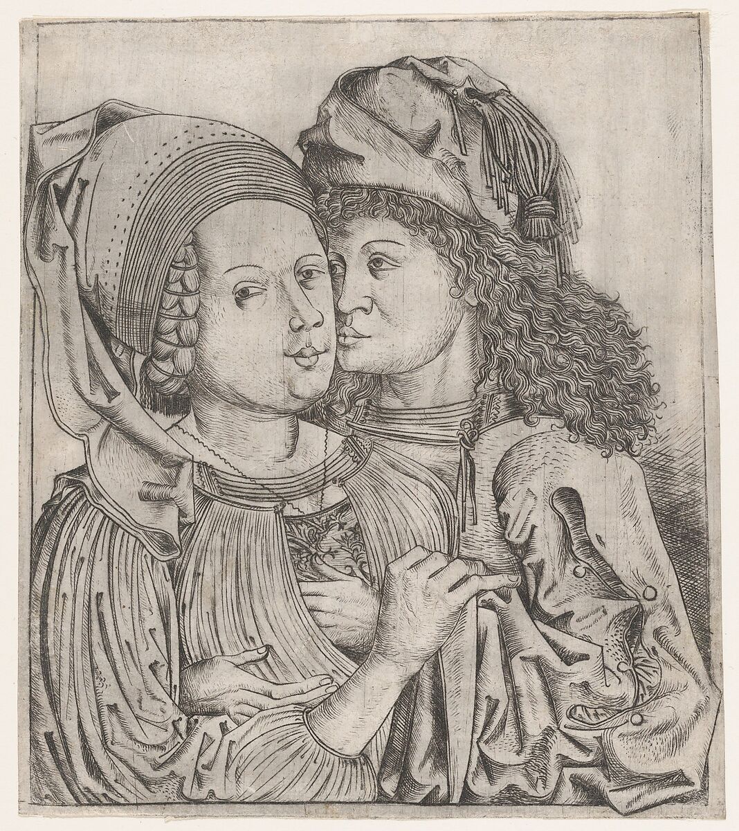 The Lovers, Master bxg (German (?), active ca. 1470–90), Engraving 