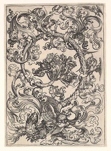 Ornament with Owl Mocked by Day Birds