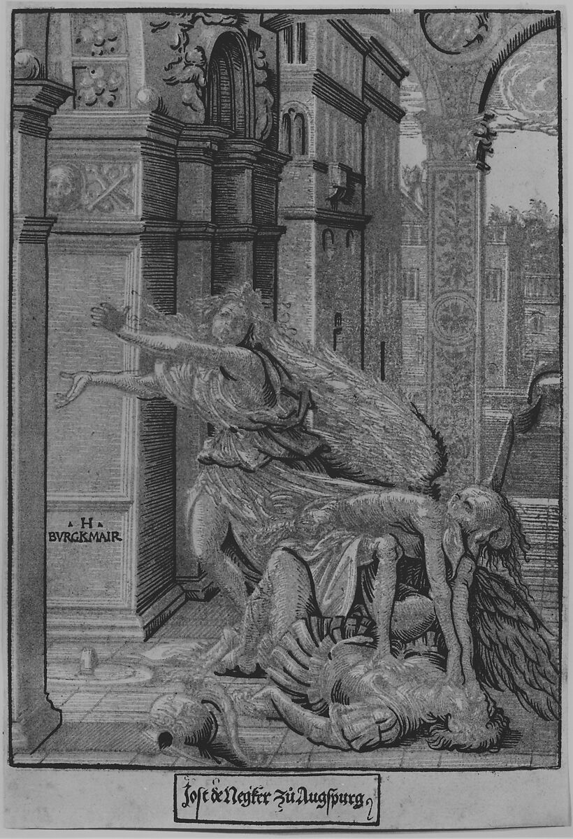 Lovers Surprised by Death, Hans Burgkmair (German, Augsburg 1473–1531 Augsburg), Chiaroscuro woodcut in three blocks; third state of three
