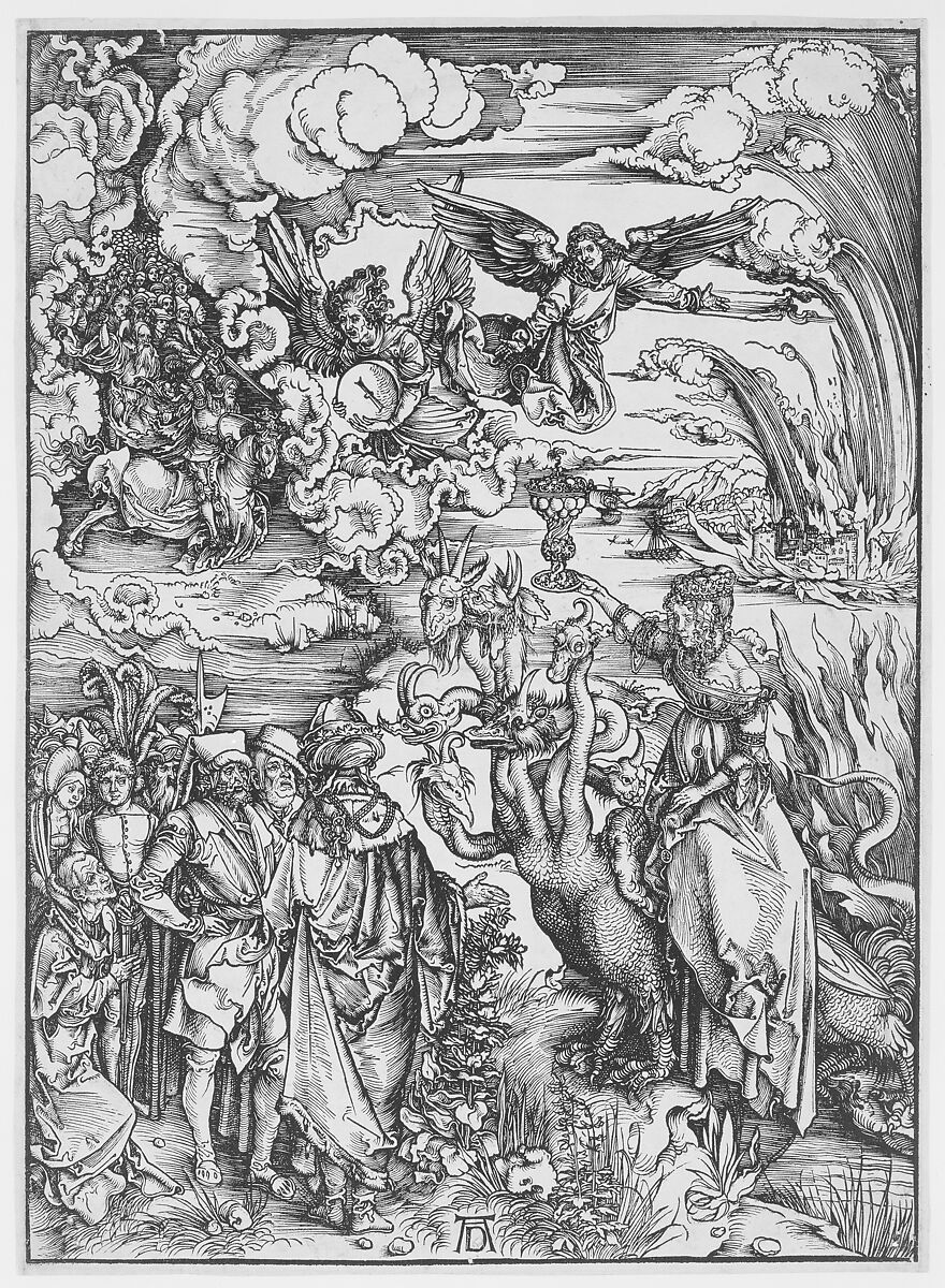 The Whore of Babylon, from "The Apocalypse", Albrecht Dürer (German, Nuremberg 1471–1528 Nuremberg), Woodcut
