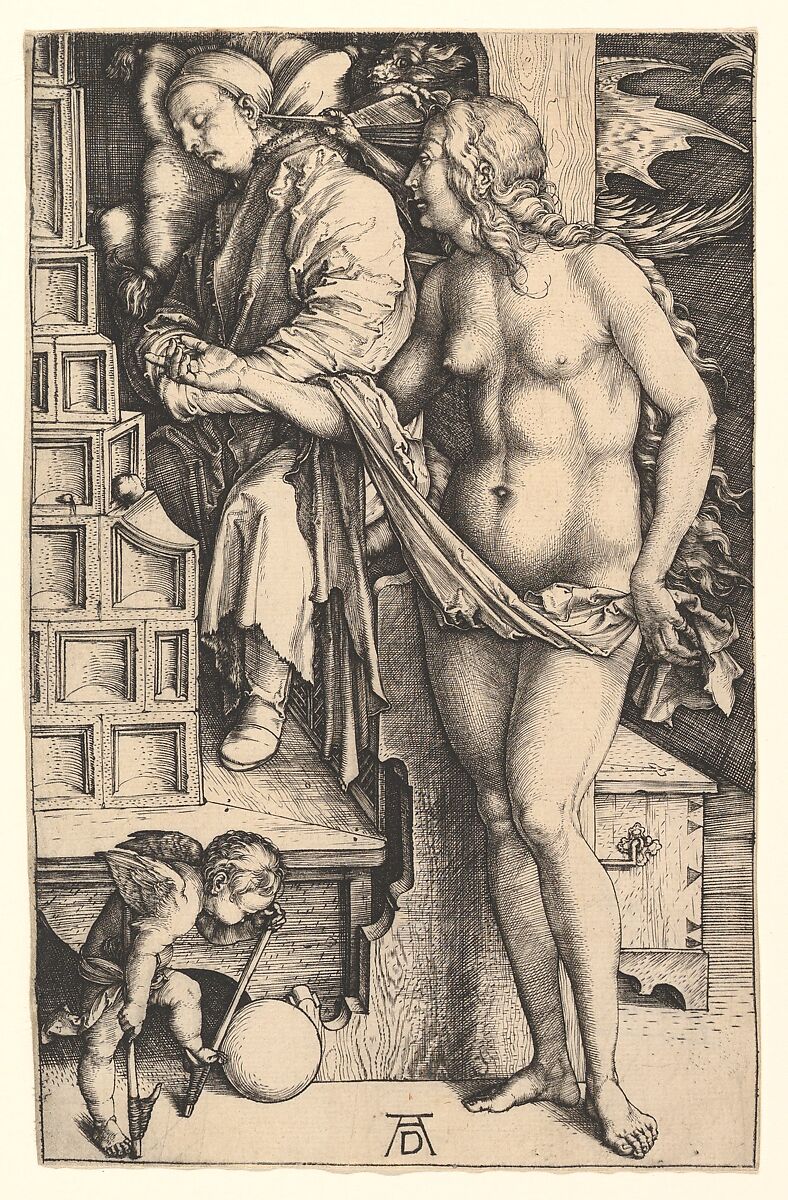 The Dream of the Doctor, Albrecht Dürer (German, Nuremberg 1471–1528 Nuremberg), Engraving 