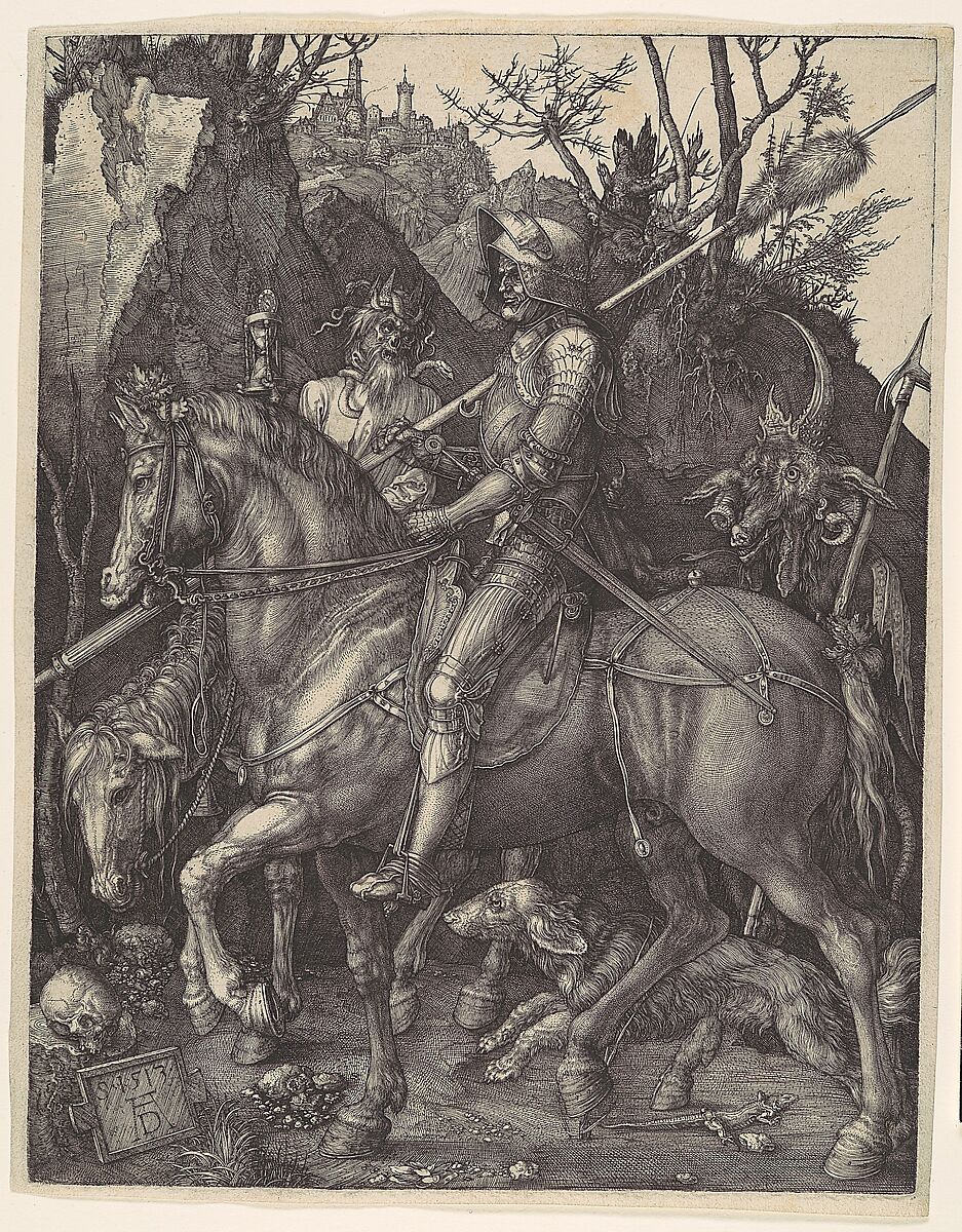 Knight, Death, and the Devil, Albrecht Dürer  German, Engraving