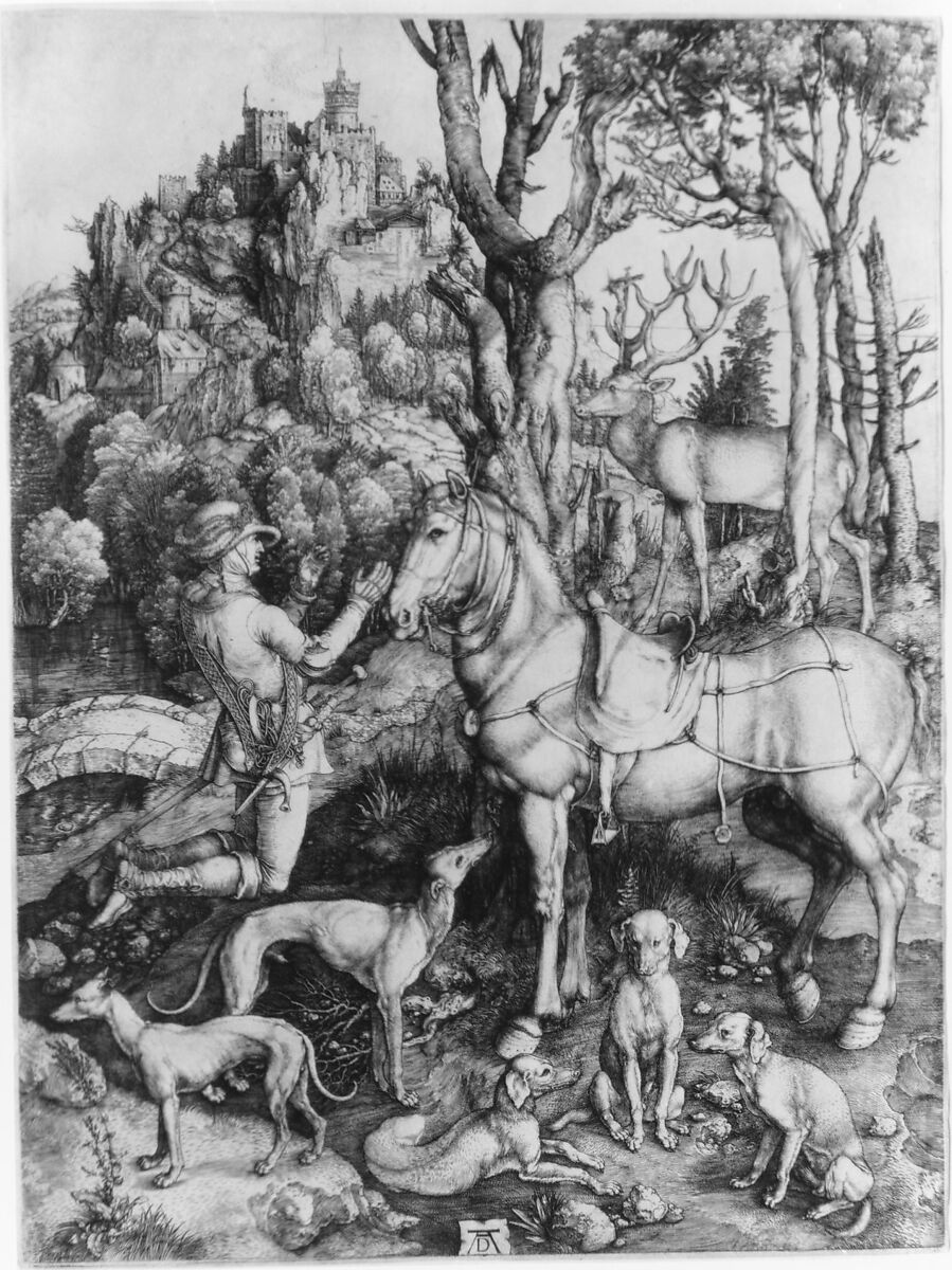 Saint Eustace, Albrecht Dürer (German, Nuremberg 1471–1528 Nuremberg), Engraving