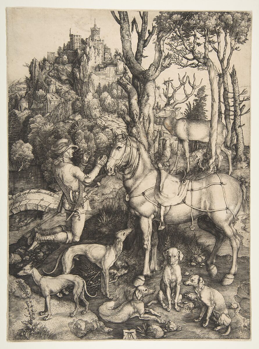 Saint Eustace, Albrecht Dürer  German, Engraving