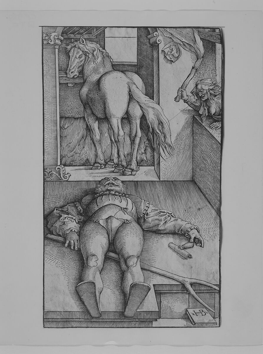 The Bewitched Groom, Hans Baldung (called Hans Baldung Grien) (German, Schwäbisch Gmünd (?) 1484/85–1545 Strasbourg), Woodcut; first of two states