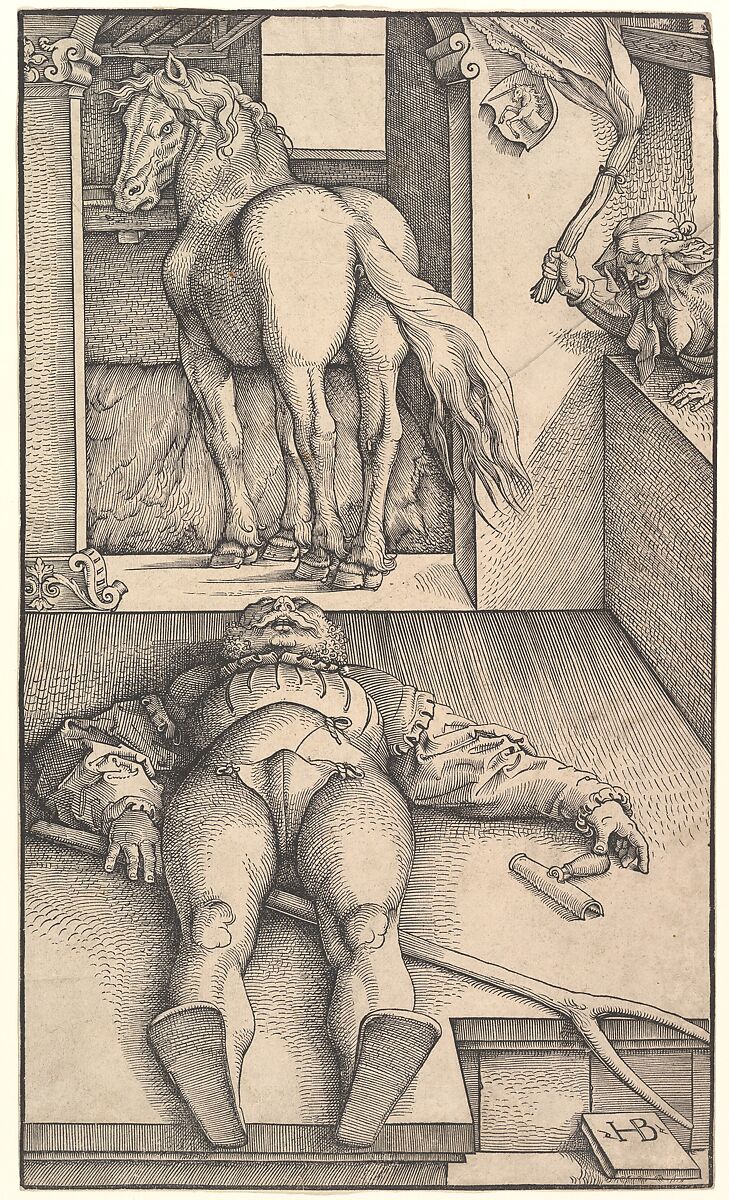 The Bewitched Groom, Hans Baldung (called Hans Baldung Grien) (German, Schwäbisch Gmünd (?) 1484/85–1545 Strasbourg), Woodcut; first of two states 