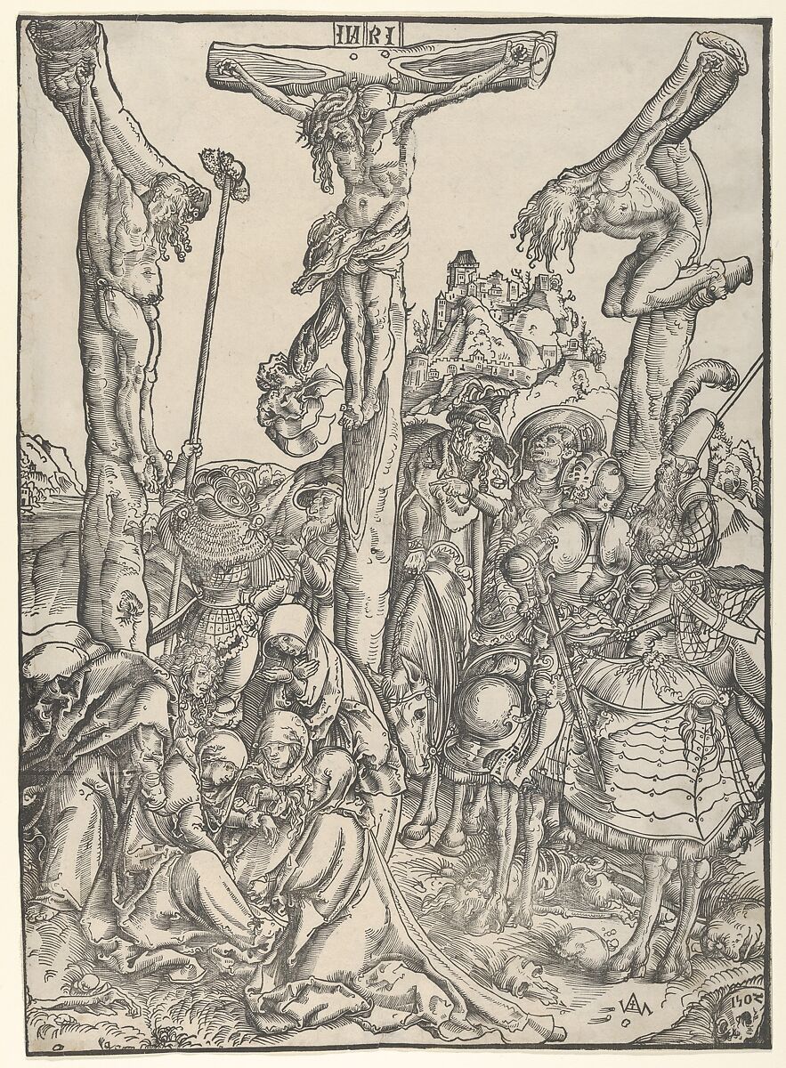 The Crucifixion, Lucas Cranach the Elder (German, Kronach 1472–1553 Weimar), Woodcut 