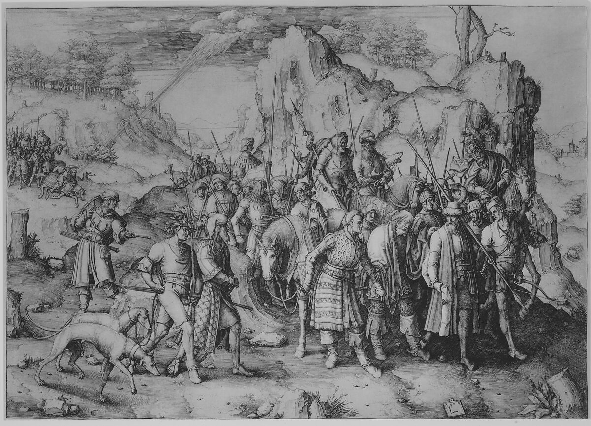 The Conversion of St. Paul, Lucas van Leyden (Netherlandish, Leiden ca. 1494–1533 Leiden), Engraving