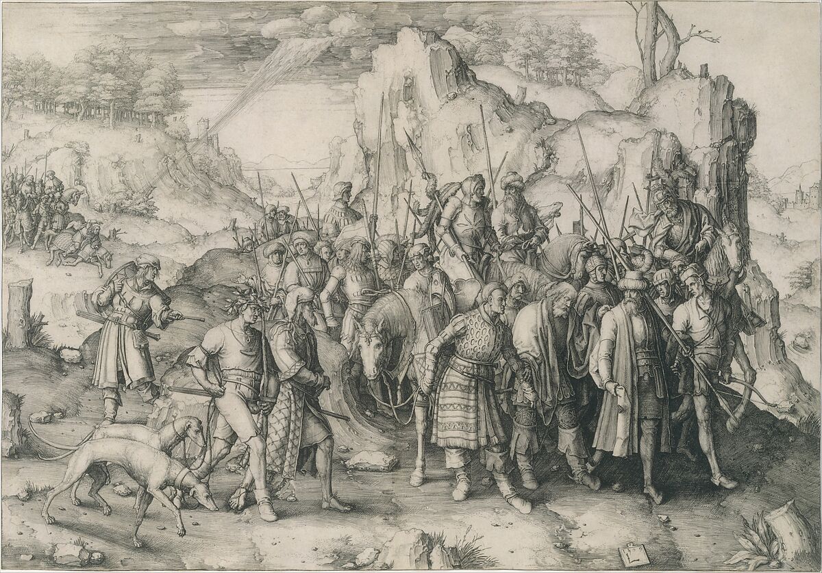 The Conversion of St. Paul, Lucas van Leyden (Netherlandish, Leiden ca. 1494–1533 Leiden), Engraving