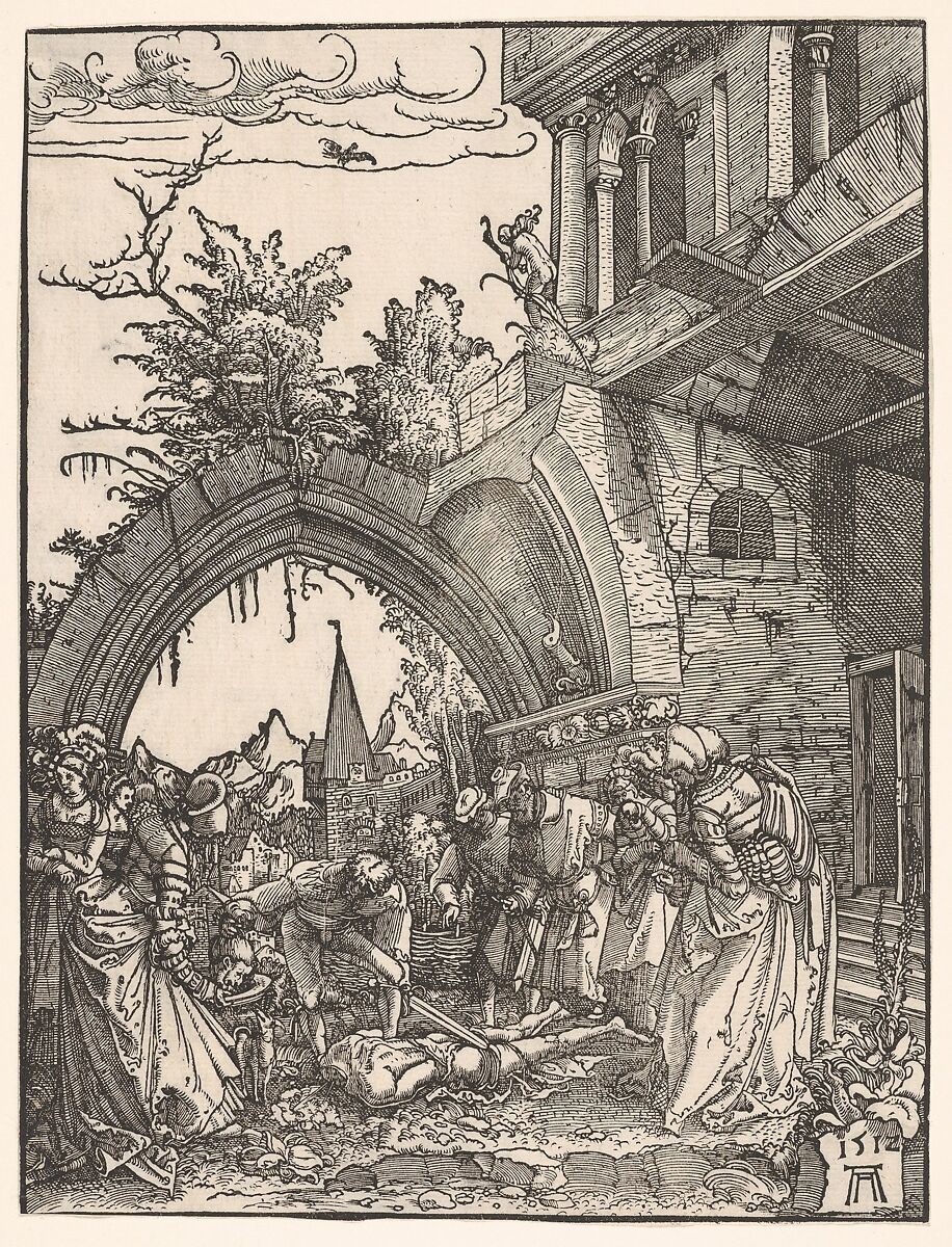 The Beheading of Saint John the Baptist, Albrecht Altdorfer (German, Regensburg ca. 1480–1538 Regensburg), Woodcut 