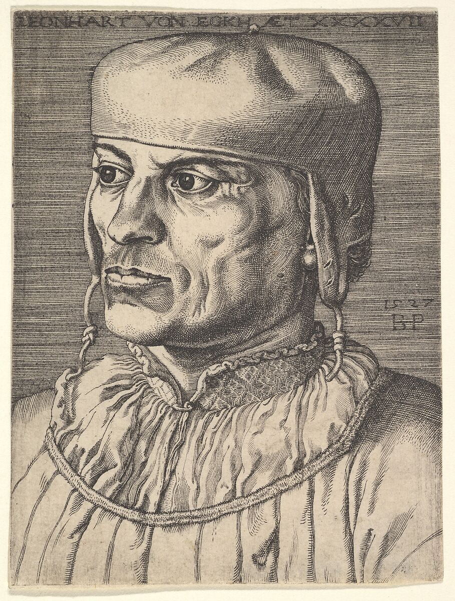 Leonhart von Eck, Barthel Beham (German, Nuremberg ca. 1502–1540 Italy), Engraving; first of two statea 