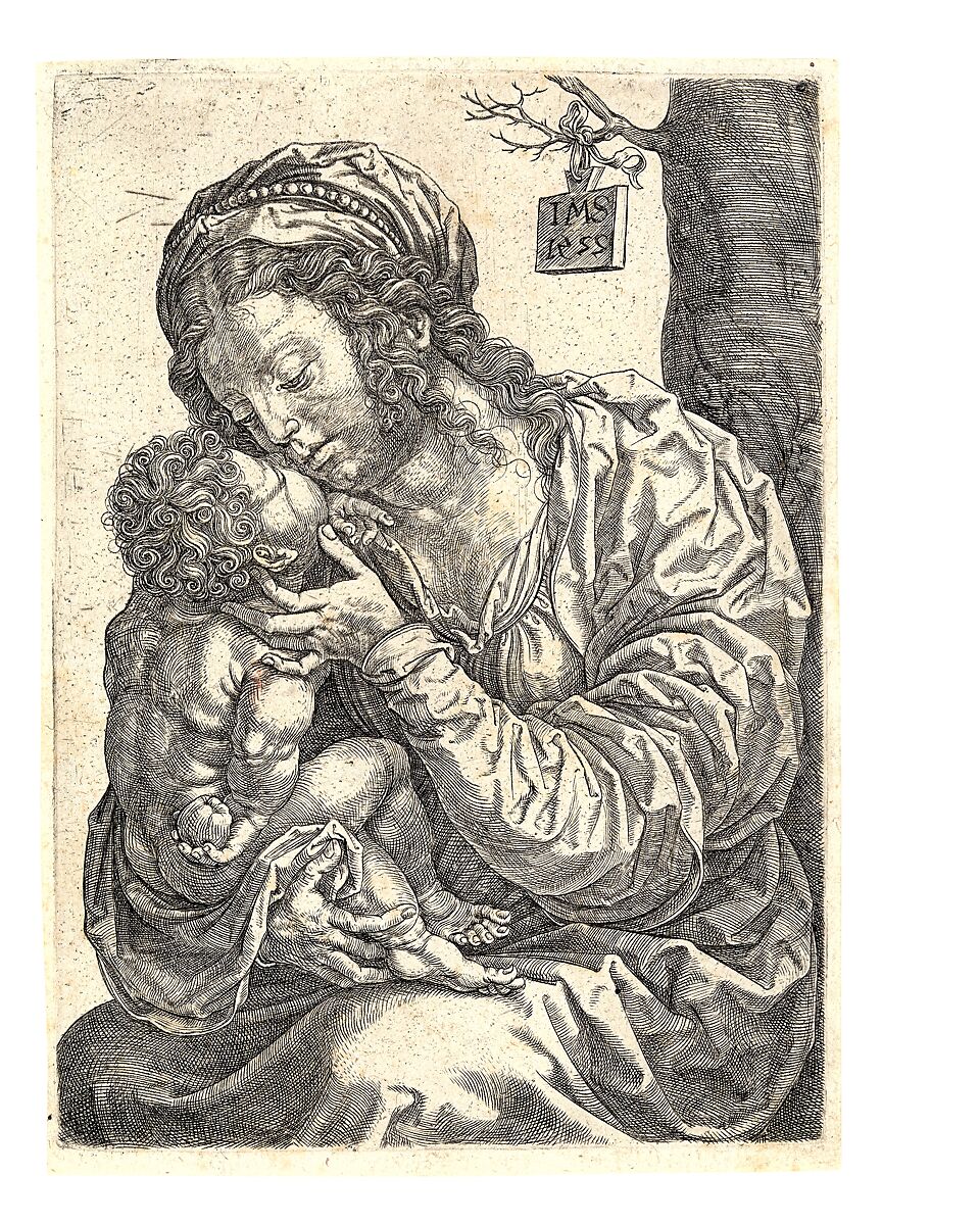 The Virgin and Child Seated at the Foot of a Tree, Jan Gossart (called Mabuse) (Netherlandish, Maubeuge ca. 1478–1532 Antwerp (?)), Engraving