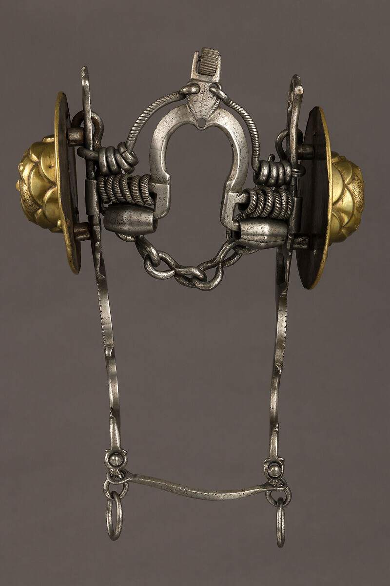 Curb Bit, Iron alloy, copper alloy, bit, German or French; bosses, French or South Netherlandish