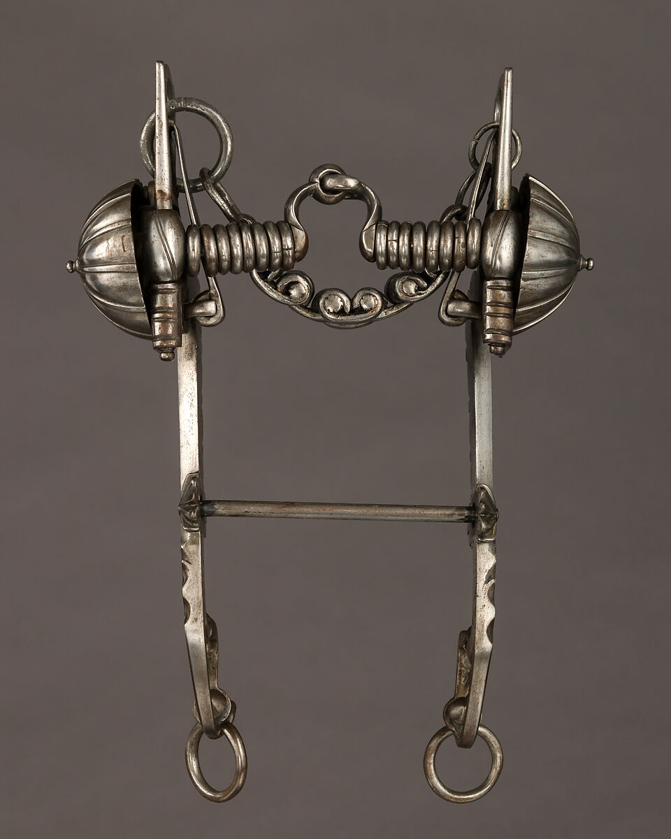 Bridleless Curb Bit, Iron alloy, German