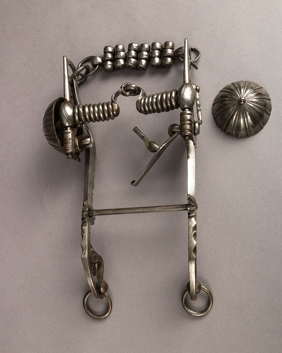 Bridleless Curb Bit, Iron alloy, German