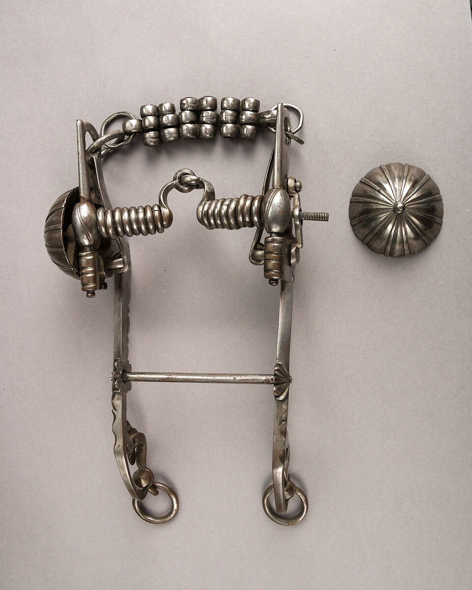 Bridleless Curb Bit, Iron alloy, German