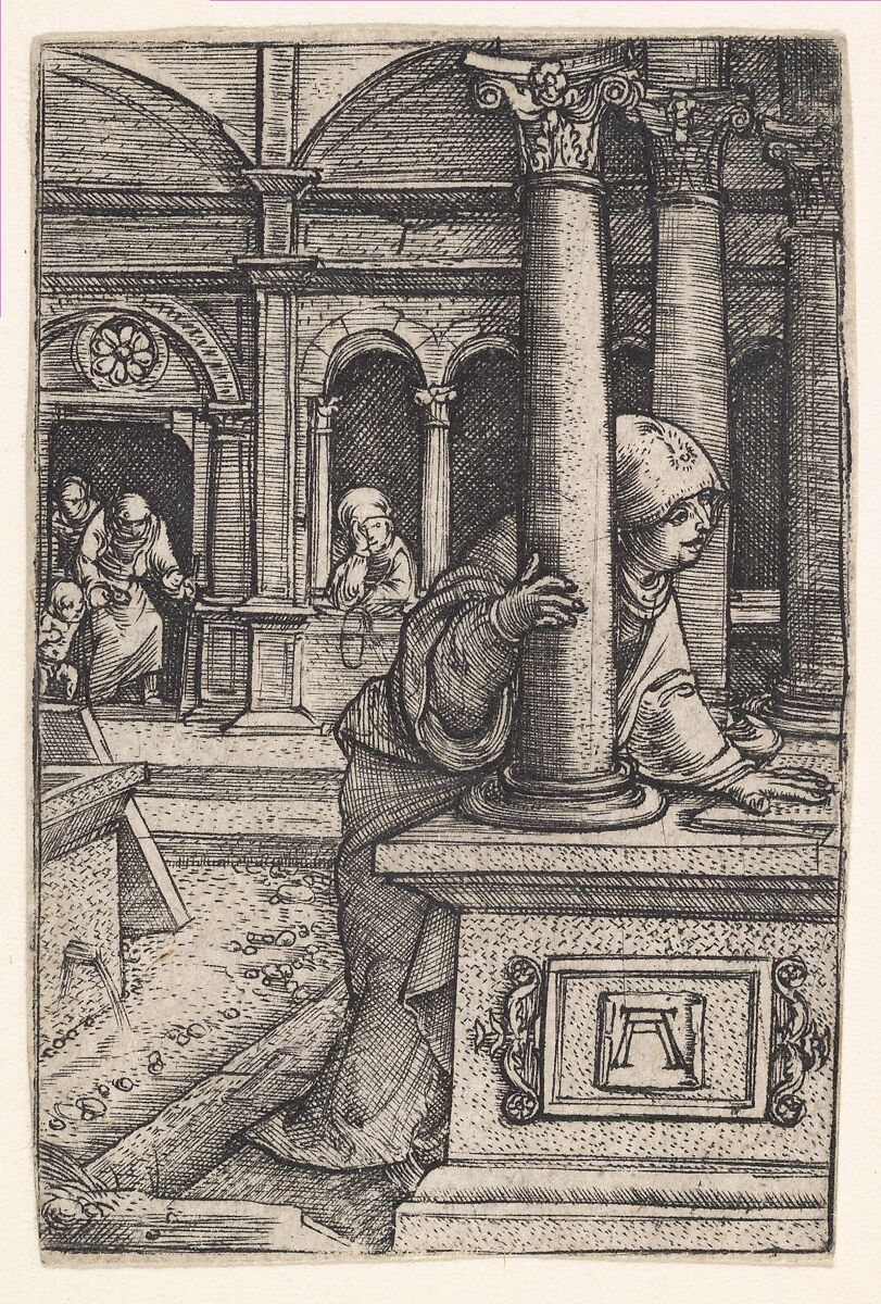 The Virgin Searching For Her Son in the Temple, Albrecht Altdorfer (German, Regensburg ca. 1480–1538 Regensburg), Engraving 