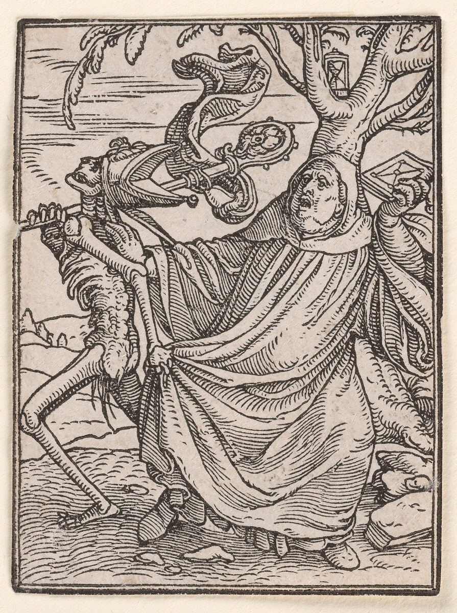 The Abbot, from The Dance of Death, Designed by Hans Holbein the Younger (German, Augsburg 1497/98–1543 London), Woodcut 