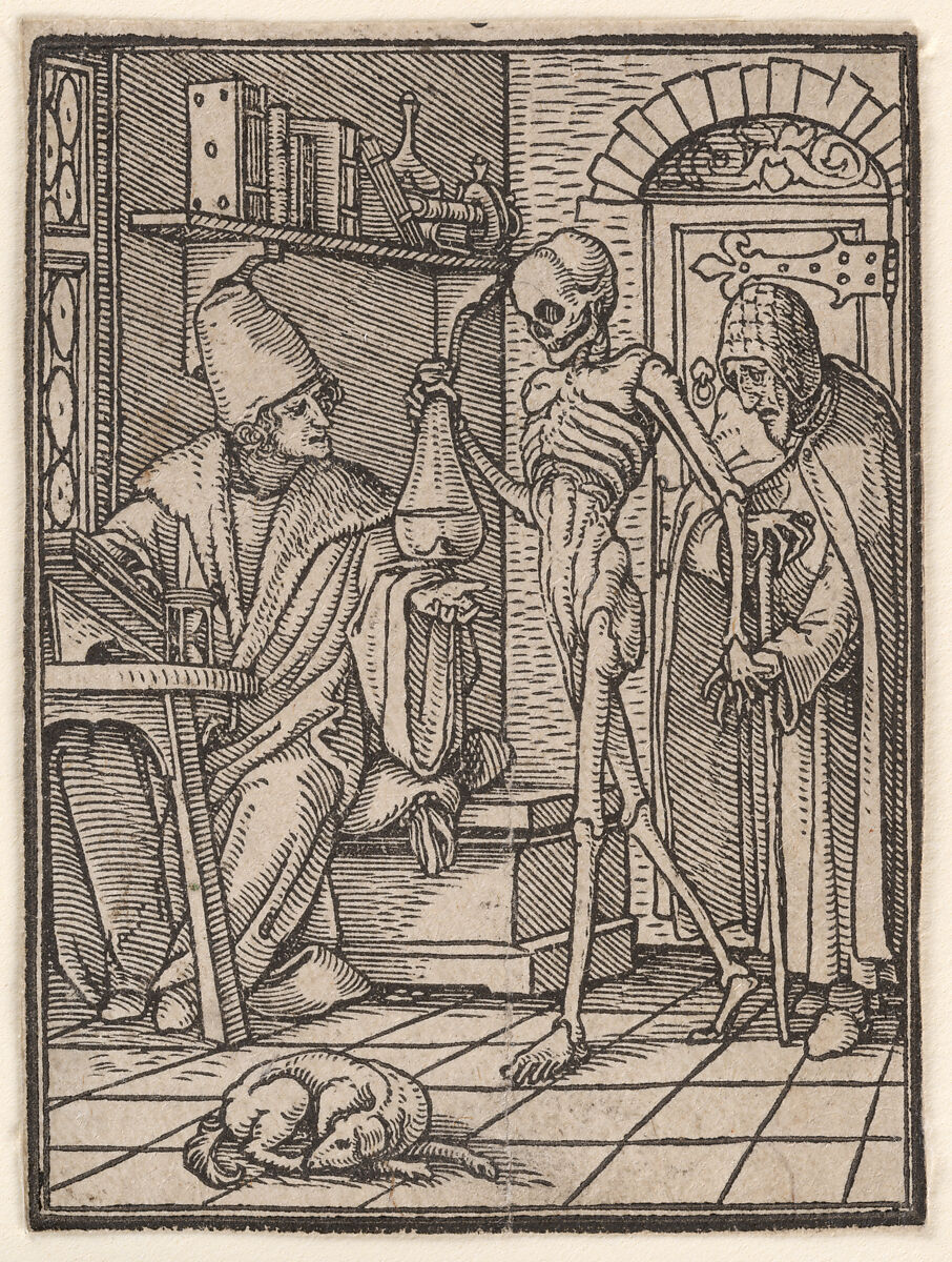 The Doctor (or Physician), from The Dance of Death, Designed by Hans Holbein the Younger (German, Augsburg 1497/98–1543 London), Woodcut 