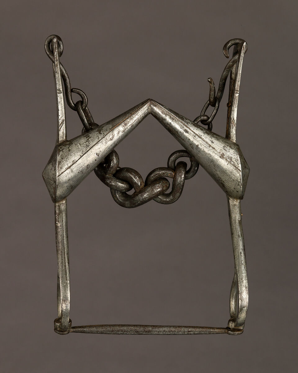 Curb Bit, Iron alloy, tin, copper, possibly French