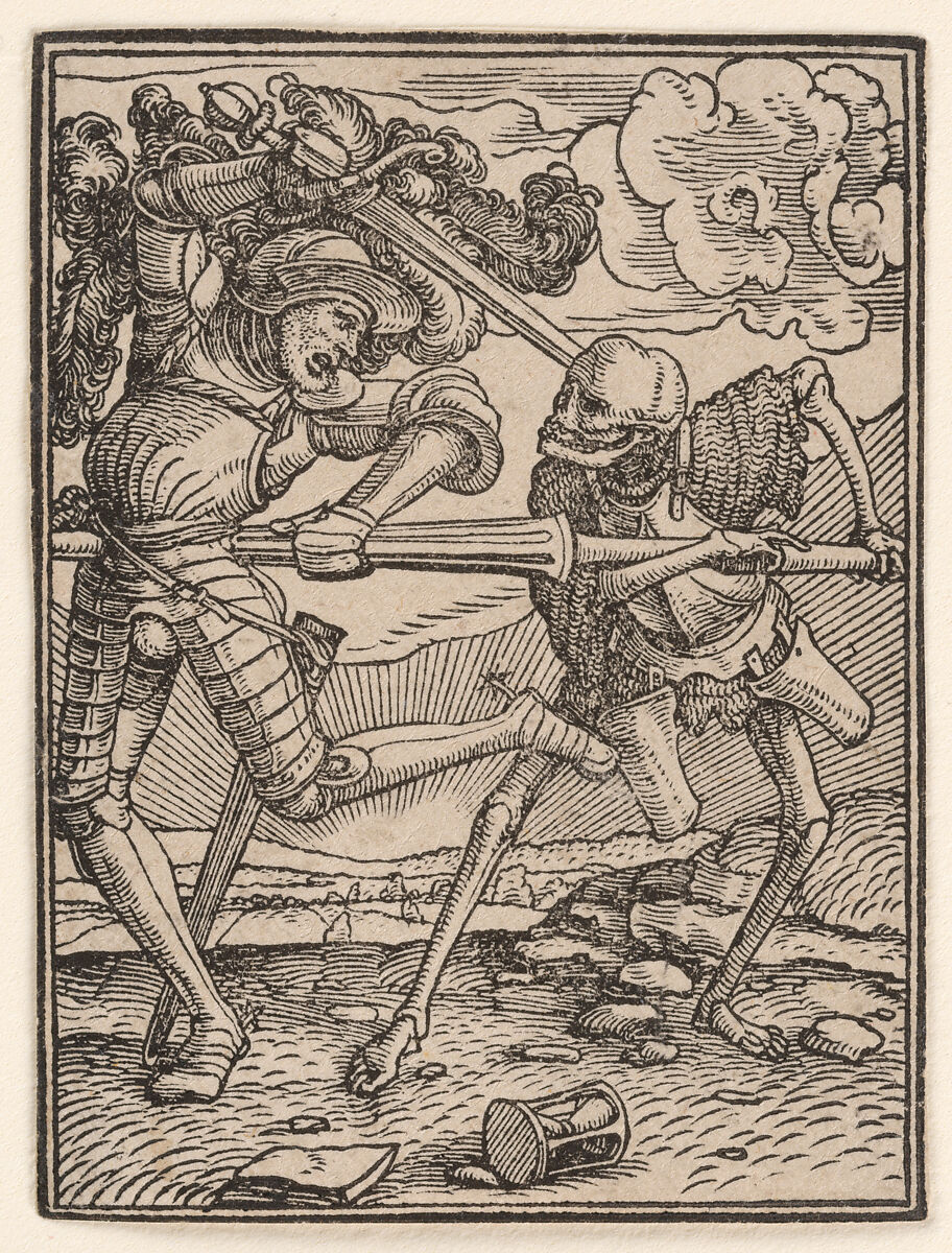 The Knight, from The Dance of Death, Designed by Hans Holbein the Younger (German, Augsburg 1497/98–1543 London), Woodcut 