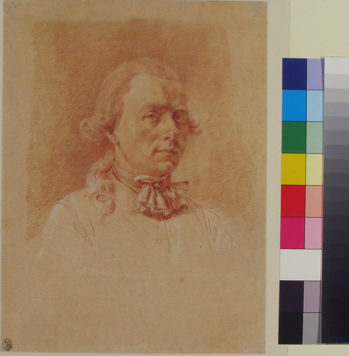 Self-Portrait, Jean Jacques de Boissieu (French, Lyons 1736–1810 Lyons), Red chalk, over graphite, heightened with white