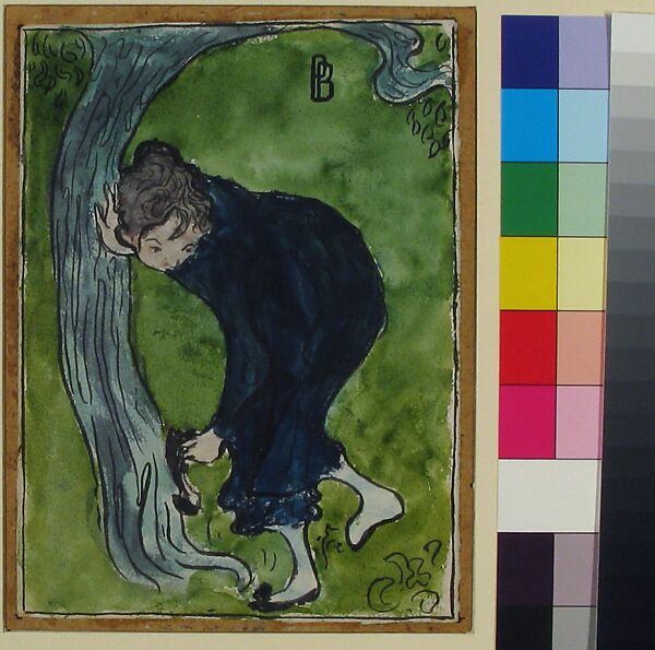 The False Step, Pierre Bonnard (French, Fontenay-aux-Roses 1867–1947 Le Cannet), Black ink and watercolor