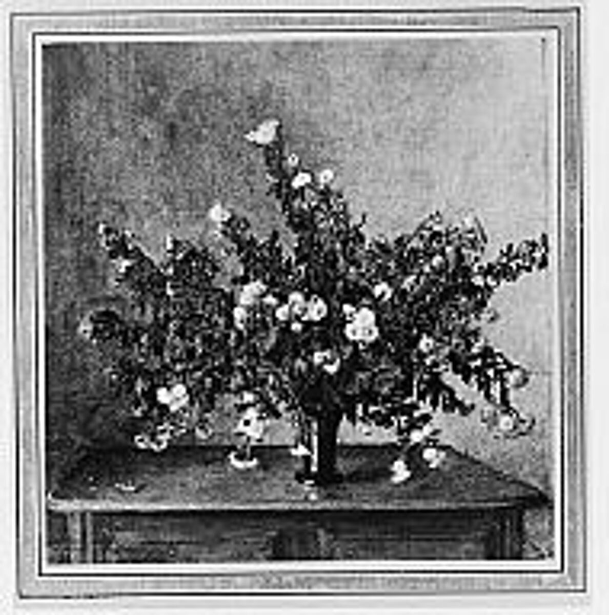 Bouquet of Small Chrysanthemums, Léon Bonvin (French, Paris 1834–1866 Meudon), Watercolor and gouache