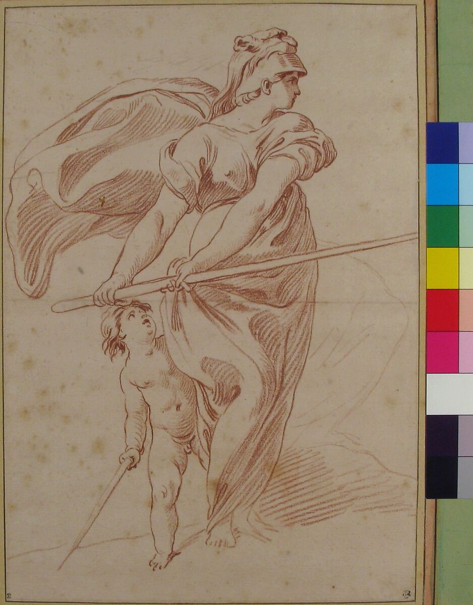 La Guerre, Edme Bouchardon (French, Chaumont 1698–1762 Paris), Red chalk