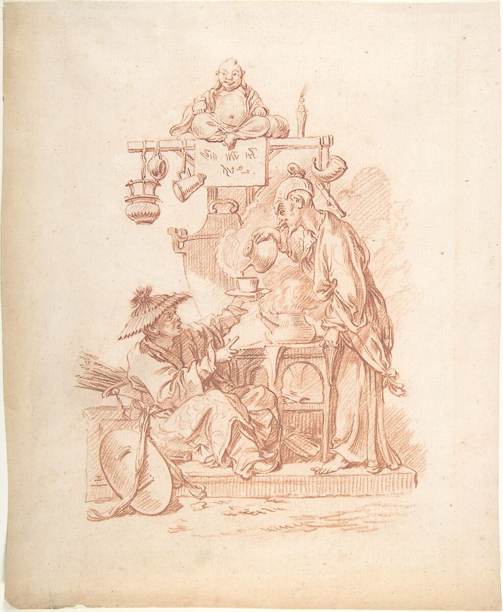 Fire, François Boucher (French, Paris 1703–1770 Paris), Red chalk