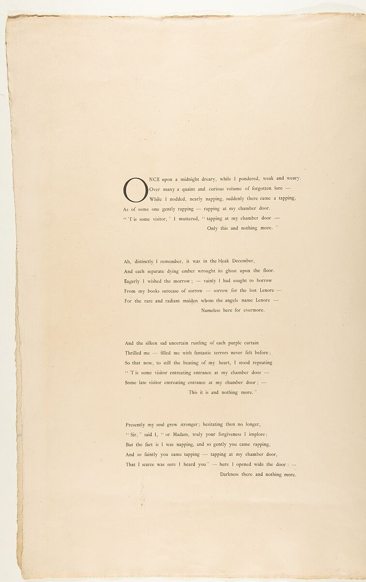 Portfolio cover and text for "The Raven" by Edgar Allan Poe, Edouard Manet (French, Paris 1832–1883 Paris), Letterpress in black and red ink