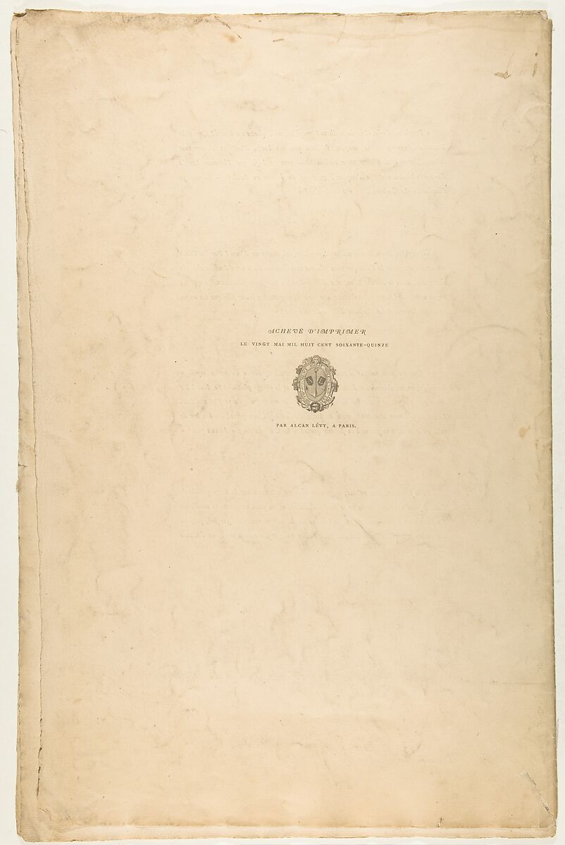 Portfolio cover and text for "The Raven" by Edgar Allan Poe, Edouard Manet (French, Paris 1832–1883 Paris), Letterpress in black and red ink