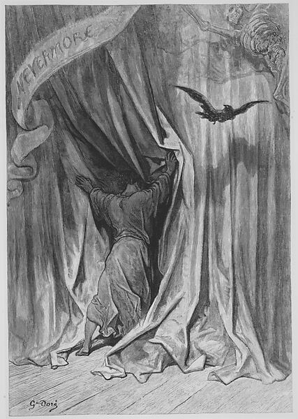 The Raven, Edgar Allan Poe (American, Boston, Massachusetts 1809–1849 Baltimore, Maryland), illustrated book with wood engraving