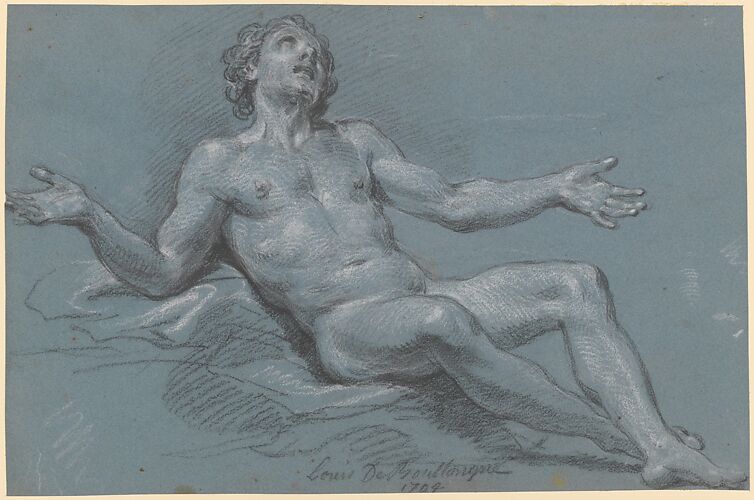 Seated Male Nude