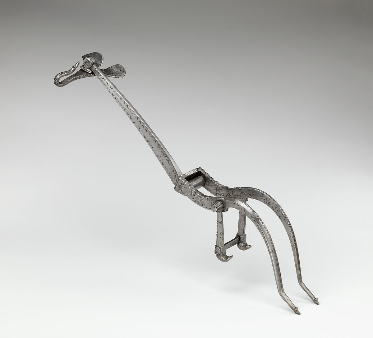 Spanning Lever (Gaffle or "Goat's-Foot" Lever), Steel, Western European, probably Spanish 