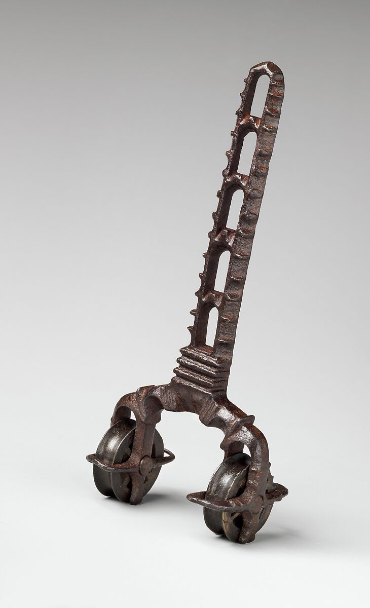 Anchor Plate from a Rope-and-Pulley System to Span a Crossbow, Steel, copper alloy, European, possibly British 
