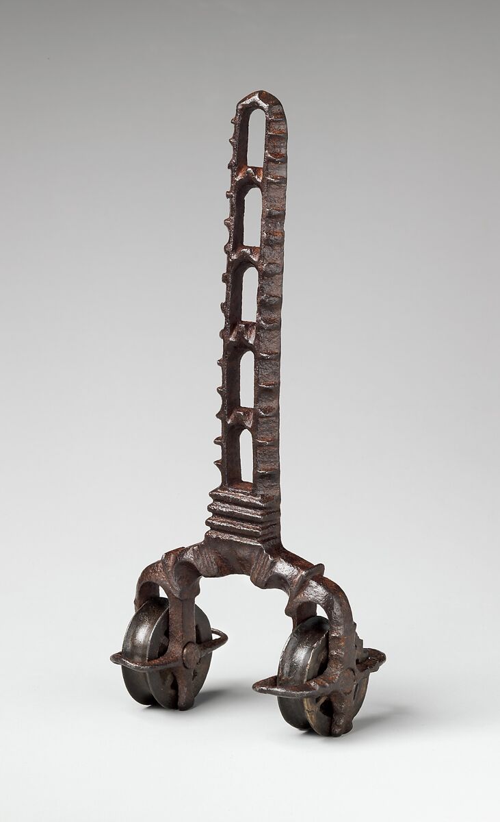 Anchor Plate from a Rope-and-Pulley System to Span a Crossbow, Steel, copper alloy, European, possibly British