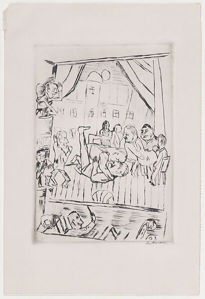 Wrestling Match, Max Beckmann (German, Leipzig 1884–1950 New York), Drypoint