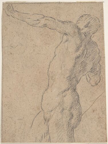 Life Study of Standing Male Nude in Three-Quarter Length