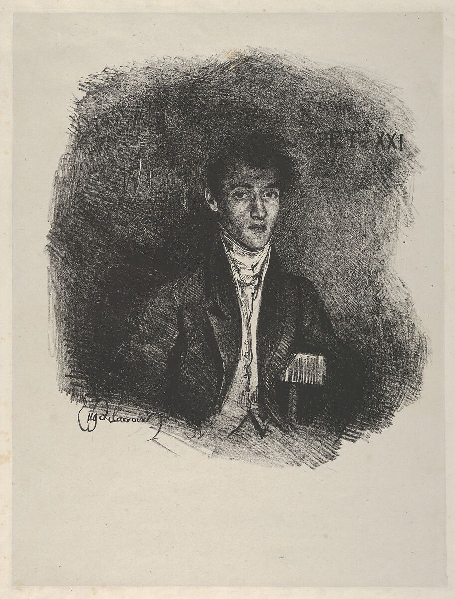 Baron Schwiter (Louis Auguste Schwiter, 1805–1889), Eugène Delacroix  French, Lithograph; only state