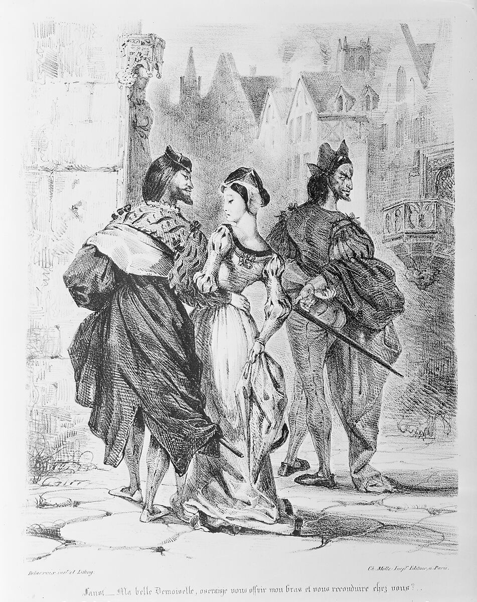 Faust, Eugène Delacroix (French, Charenton-Saint-Maurice 1798–1863 Paris), Lithograph; second state